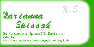 marianna spissak business card